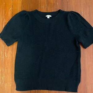 Black Short Sleeved Sweater